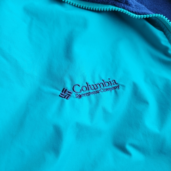 Vintage Columbia Reversible Vest Teal Dark Blue Women's Size XL - Picture 9 of 13